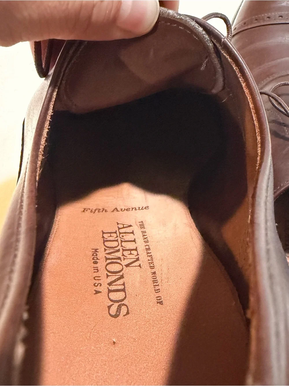 Vintage Allen Edmonds Fifth Avenue 5795 Brown Leather  Oxford Shoes 11.5 E